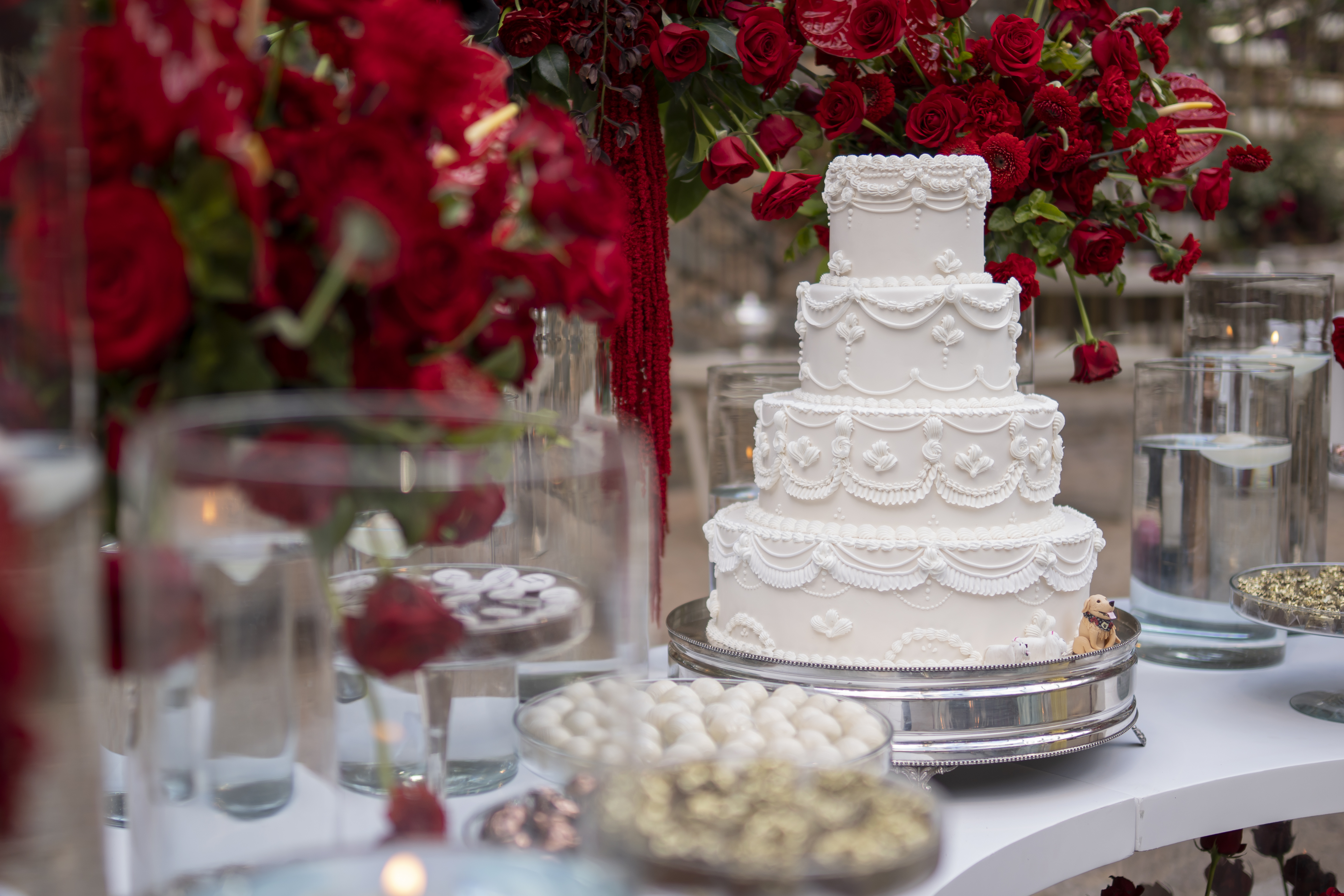 Decoração de bolo de casamento
